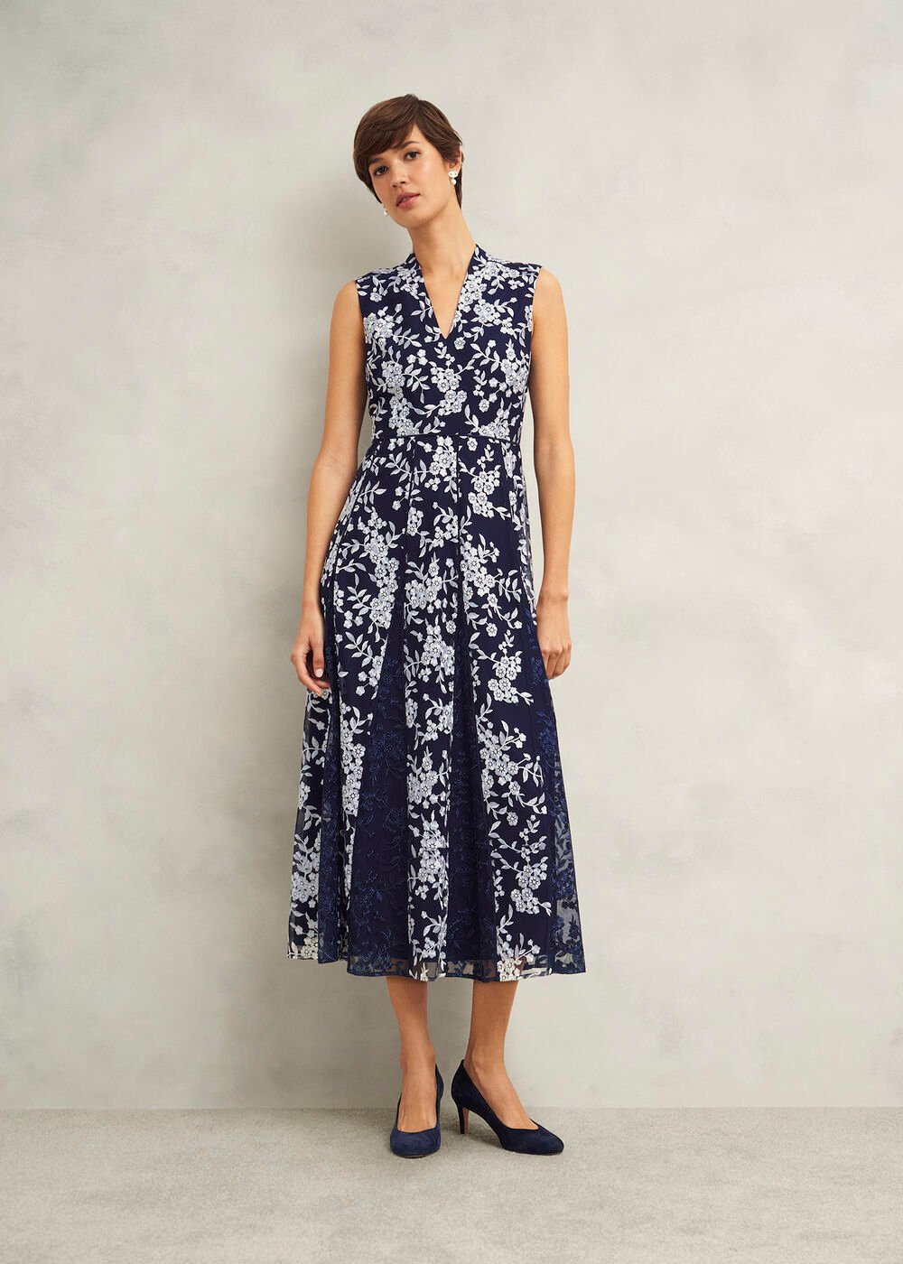 Quin Embroidered Dress, Midnight Ivory, hi-res