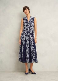 Quin Embroidered Dress, Midnight Ivory, hi-res