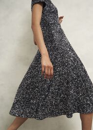 Tatiana Sequin Dress, Black Silver, hi-res