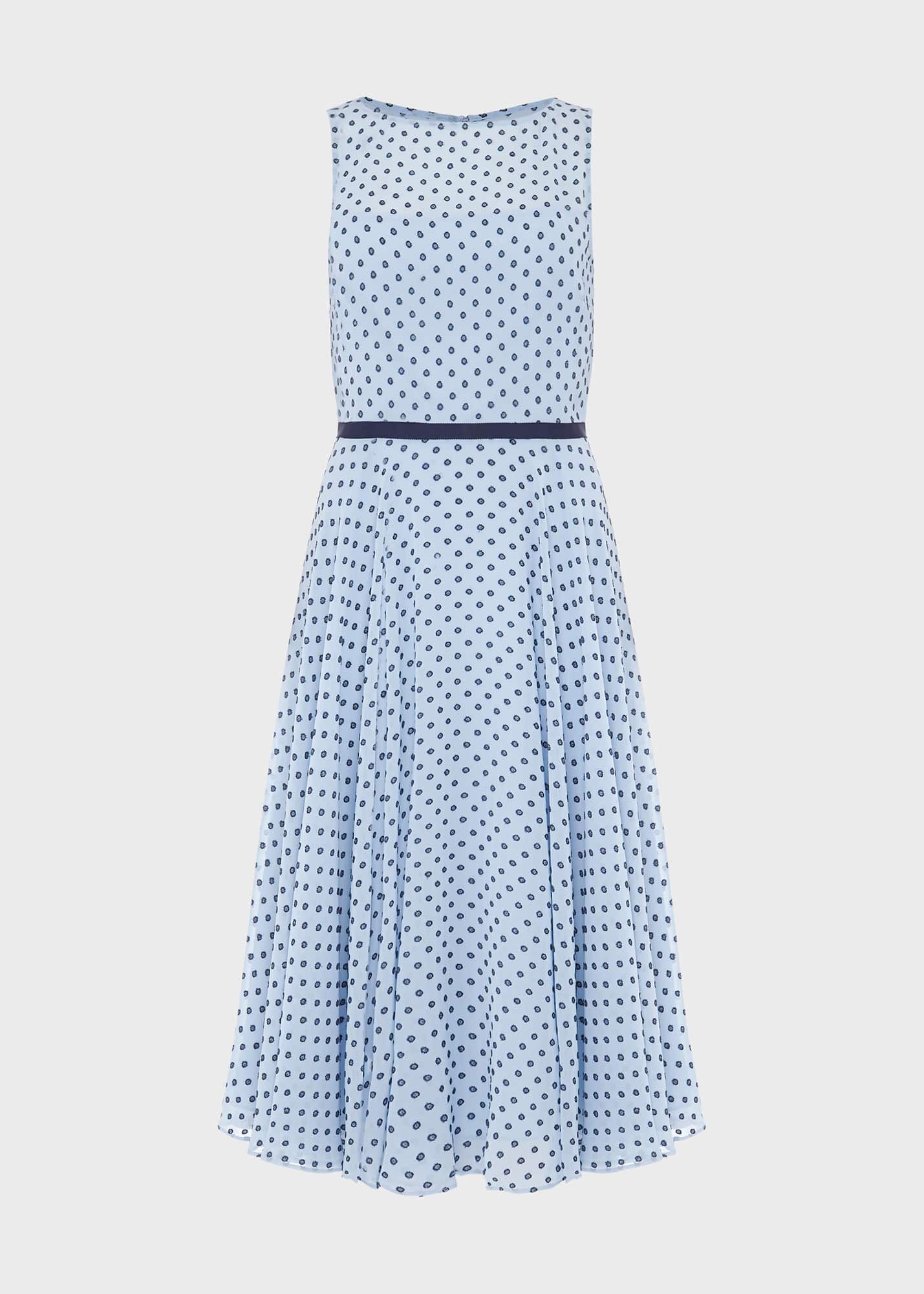 Della Jaquard Spot Dress Hobbs UK