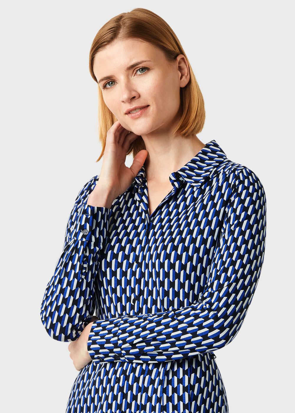 Sandrine Dress, Navy Multi, hi-res