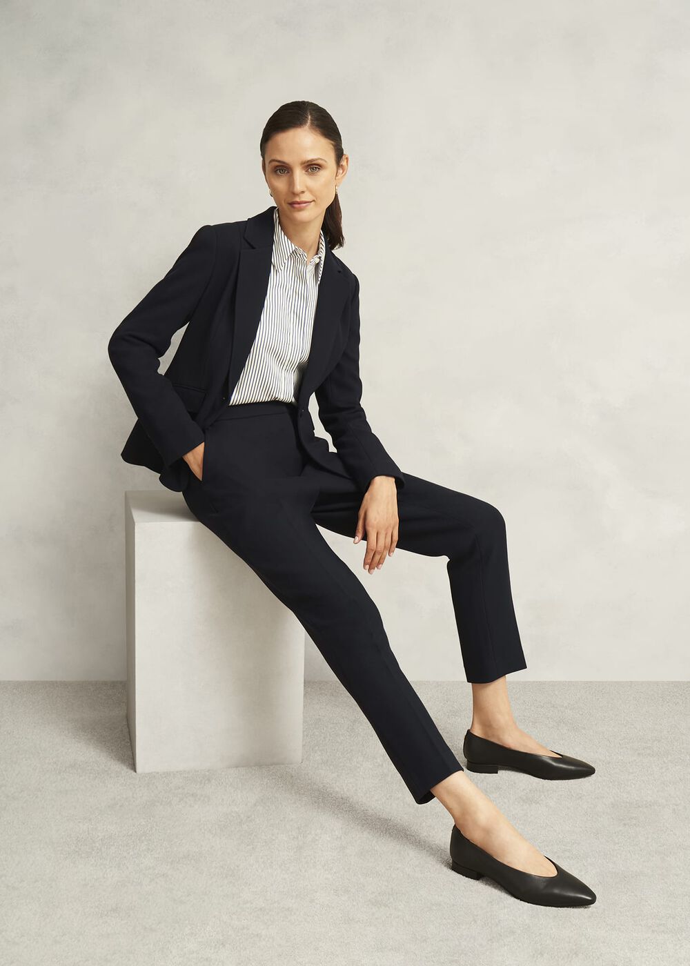 Ivy Slim Pants, Navy, hi-res