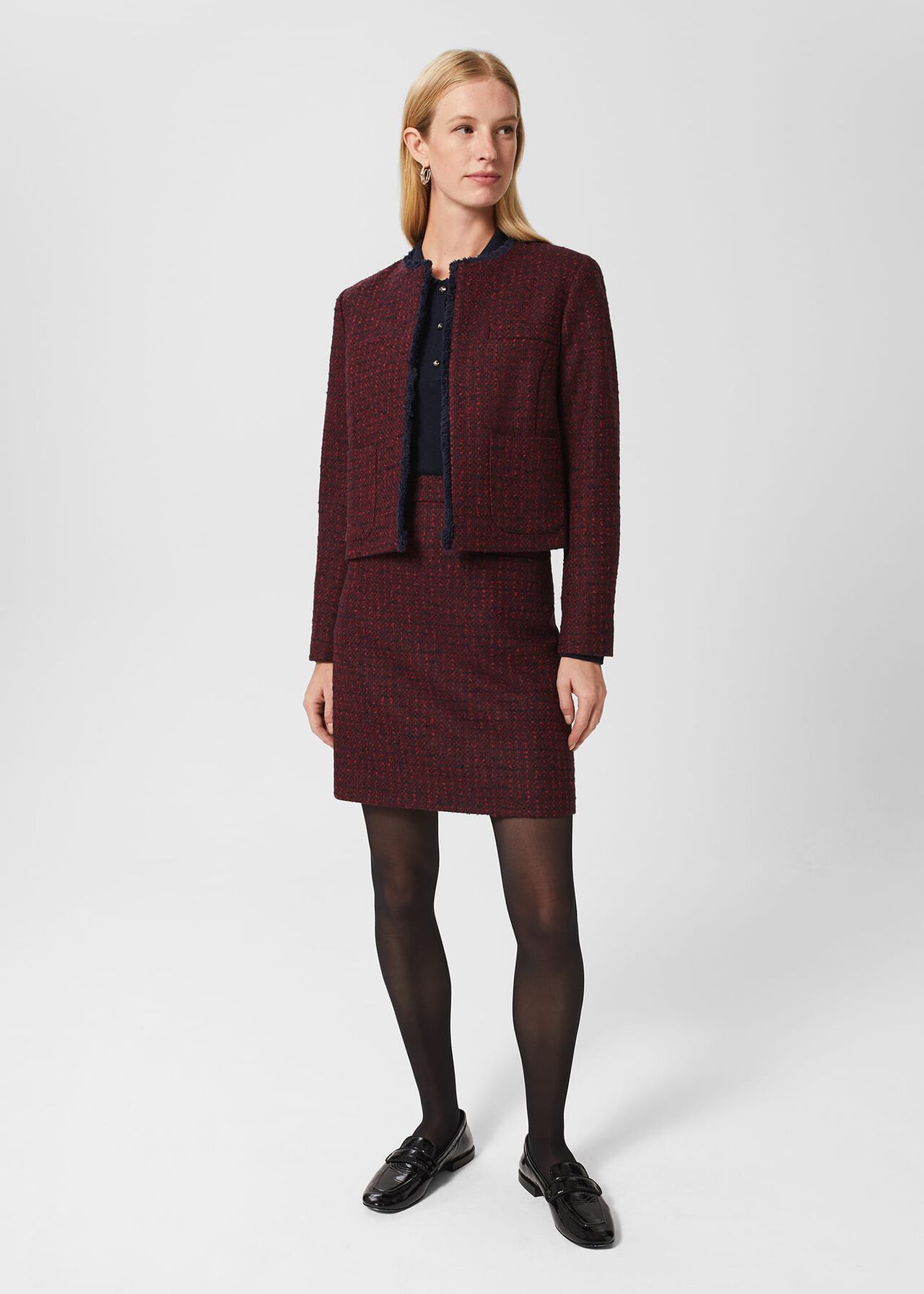 Meera Skirt, Red Navy, hi-res