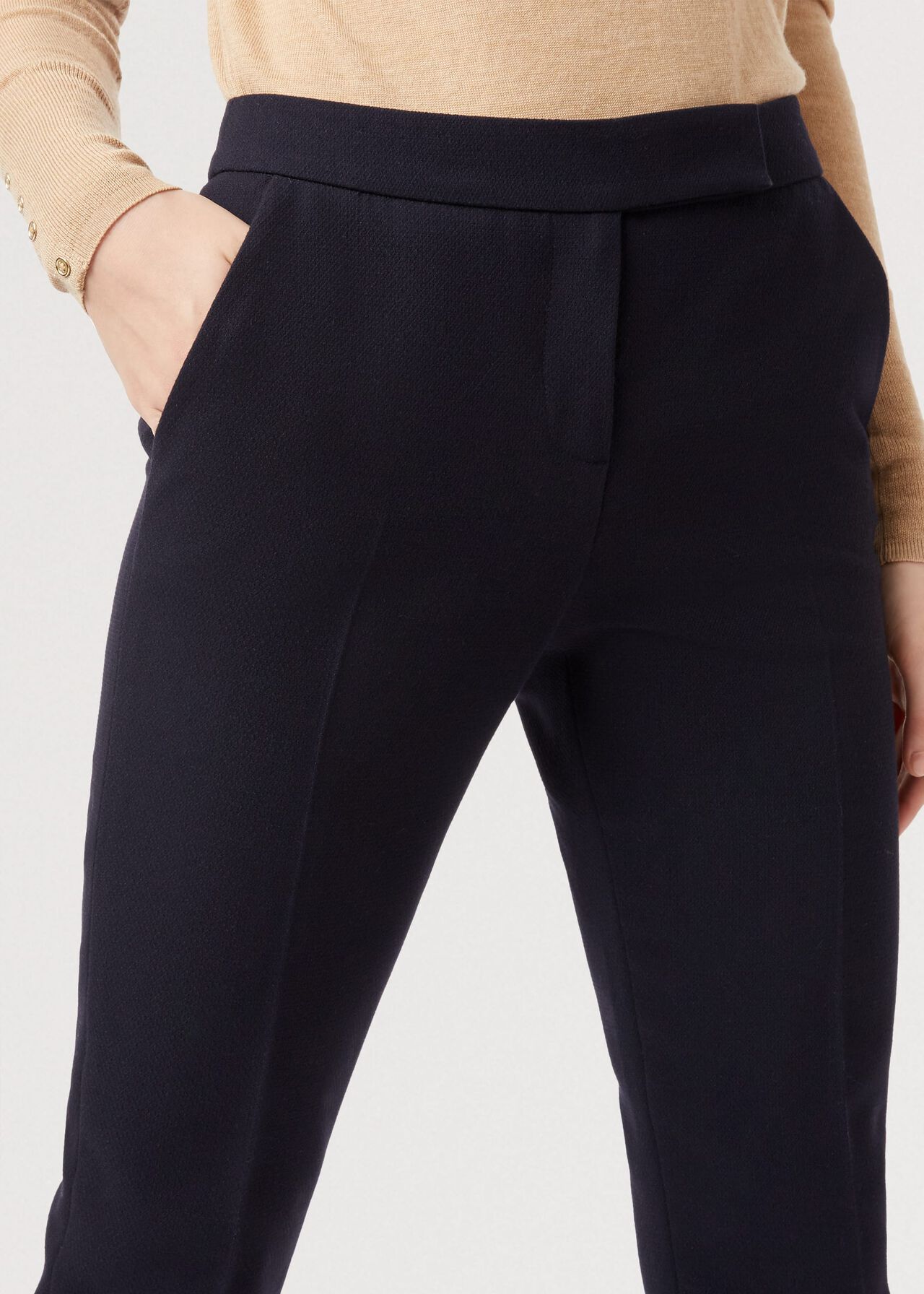 Petite Leila Slim trousers With Stretch, Navy, hi-res