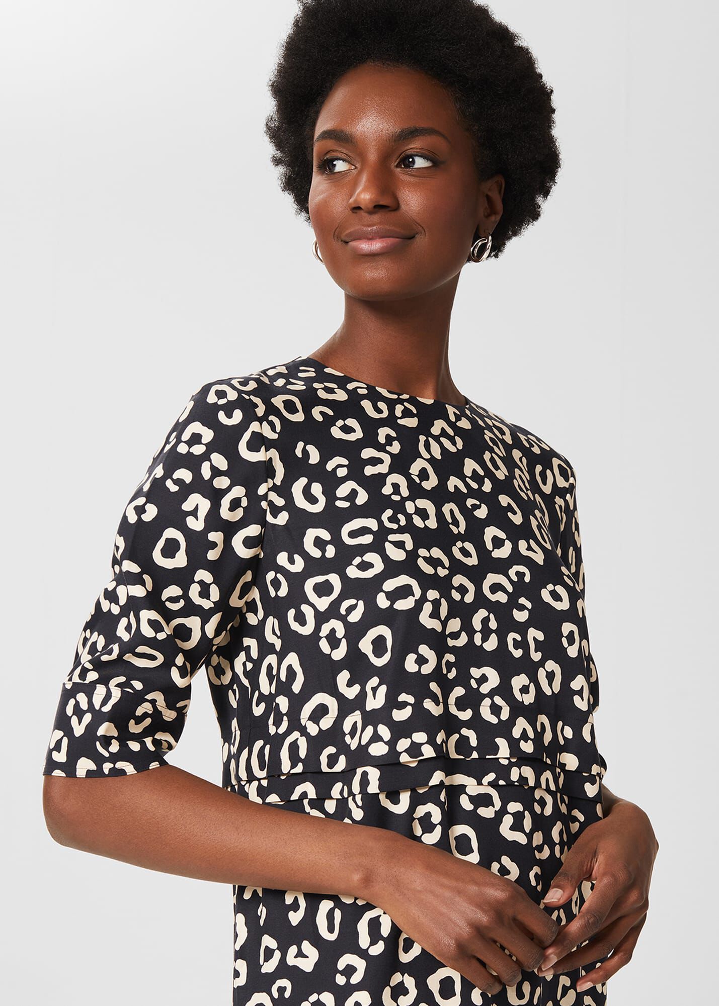 Warehouse grey discount leopard print dress