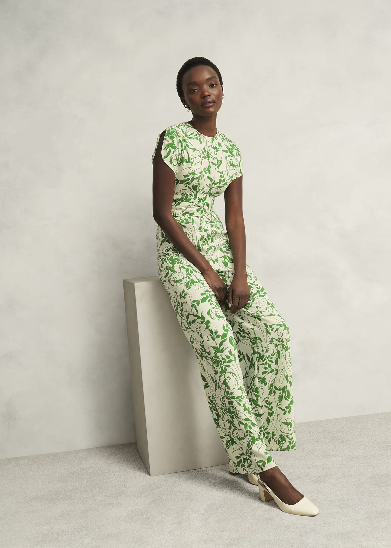 Petite Cressida JumpSuit, Cream Green, hi-res