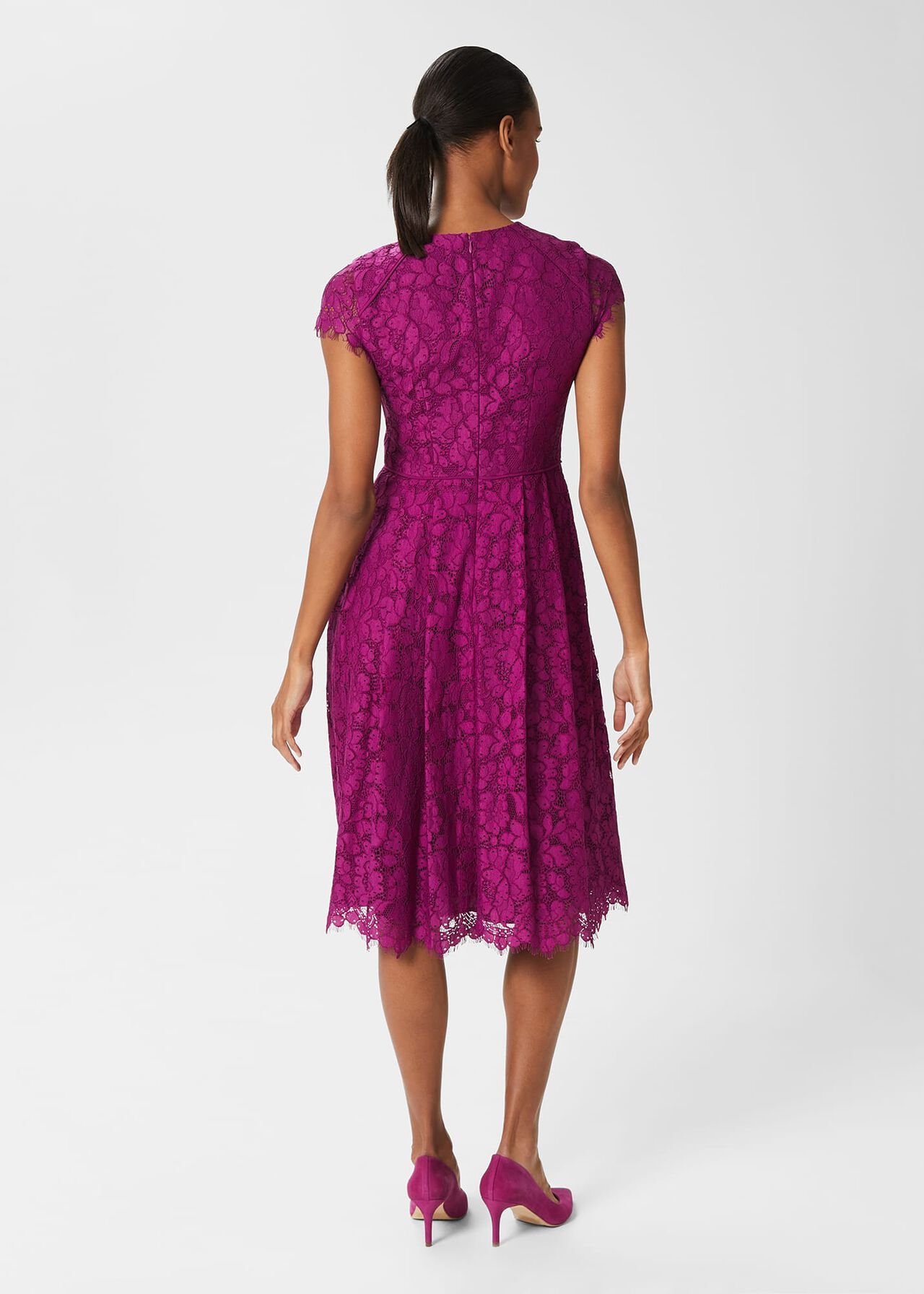 Rosaleen Lace Shift Dress, Berry Purple, hi-res