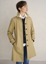 Vivienne Shower Resistant Trench Coat, Fawn Beige, hi-res