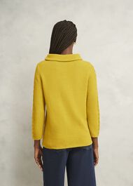 Camilla Cotton Jumper, Gold Chartreuse, hi-res