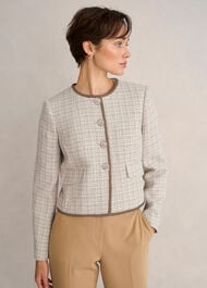 Carey Tweed Jacket, Camel Ivory, hi-res