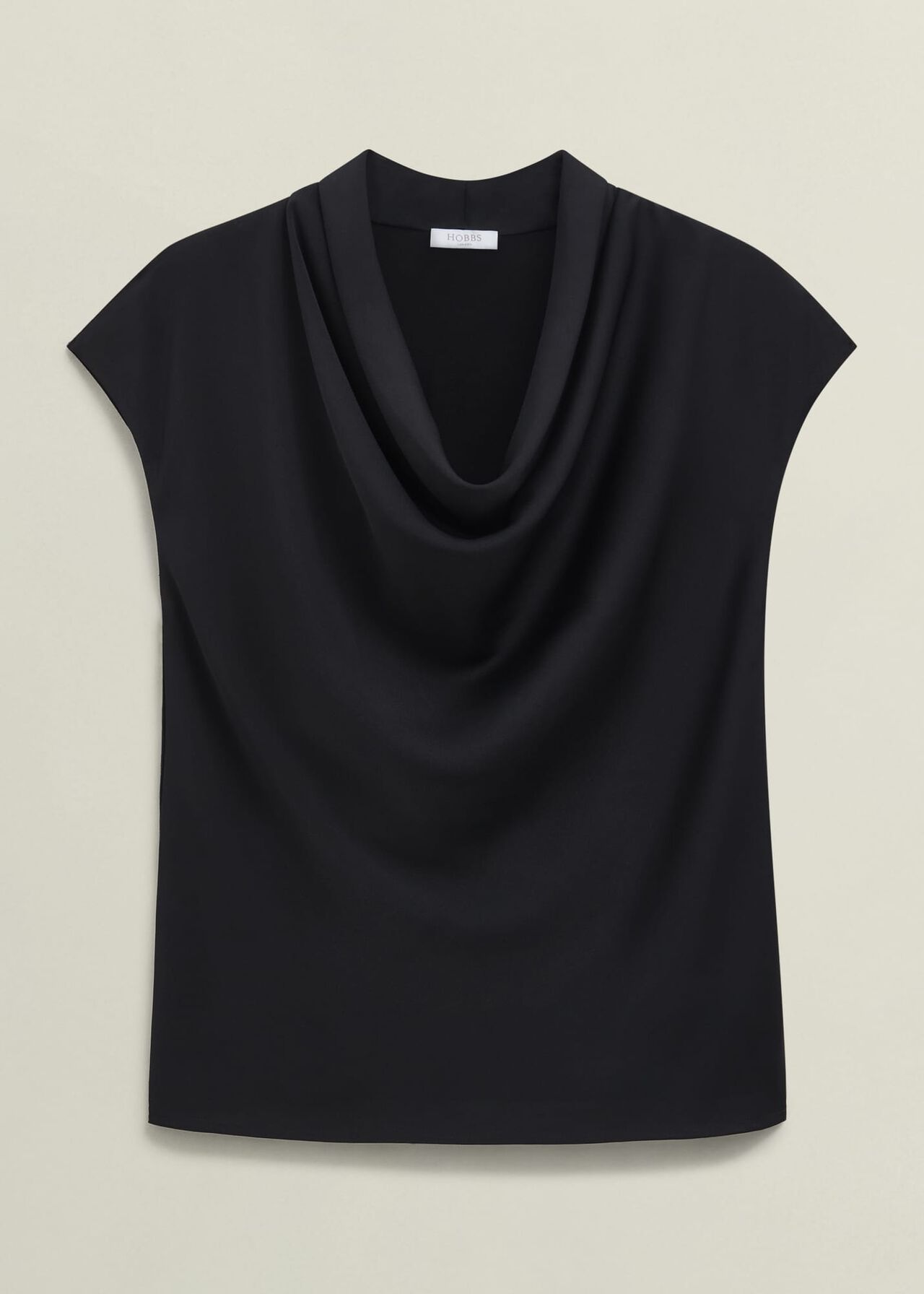 Miranda Cowl Top, Black, hi-res