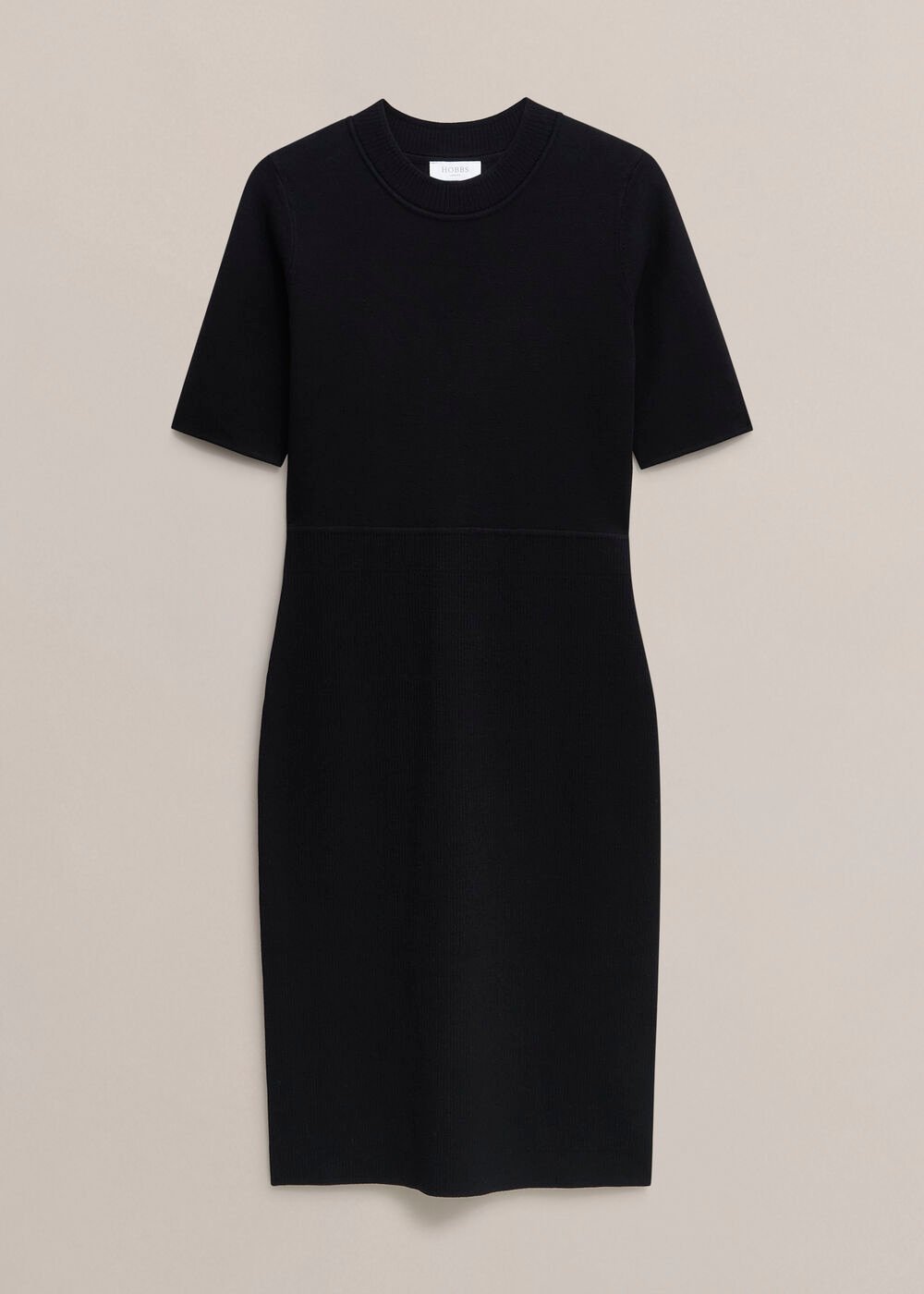 Bridget Knitted Dress, Black, hi-res