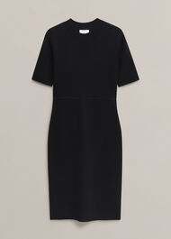 Bridget Knitted Dress, Black, hi-res