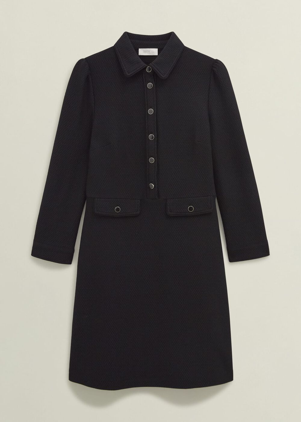 Adelia Ponte Dress, Black, hi-res