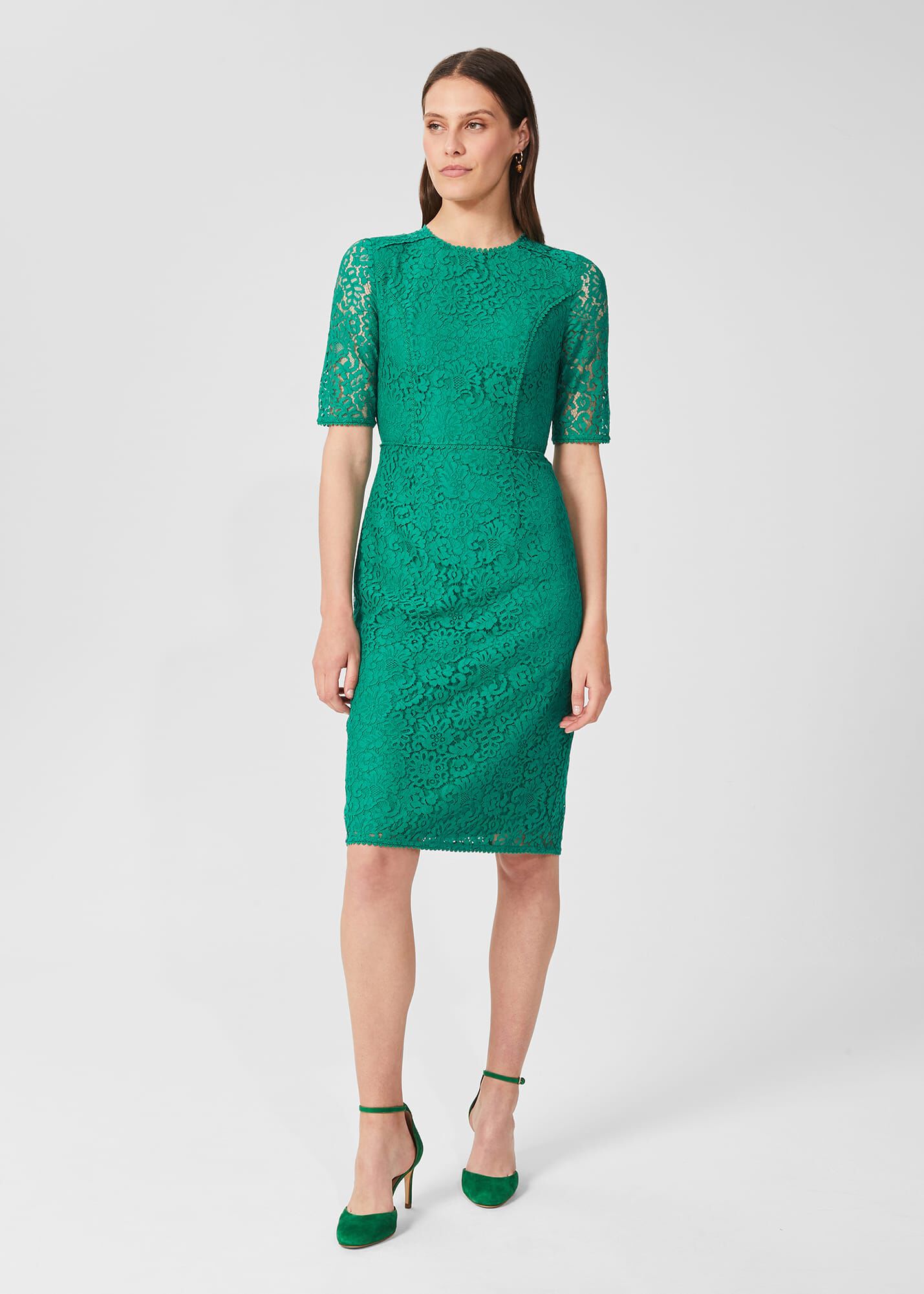 Hobbs alexa shift dress forest sales green