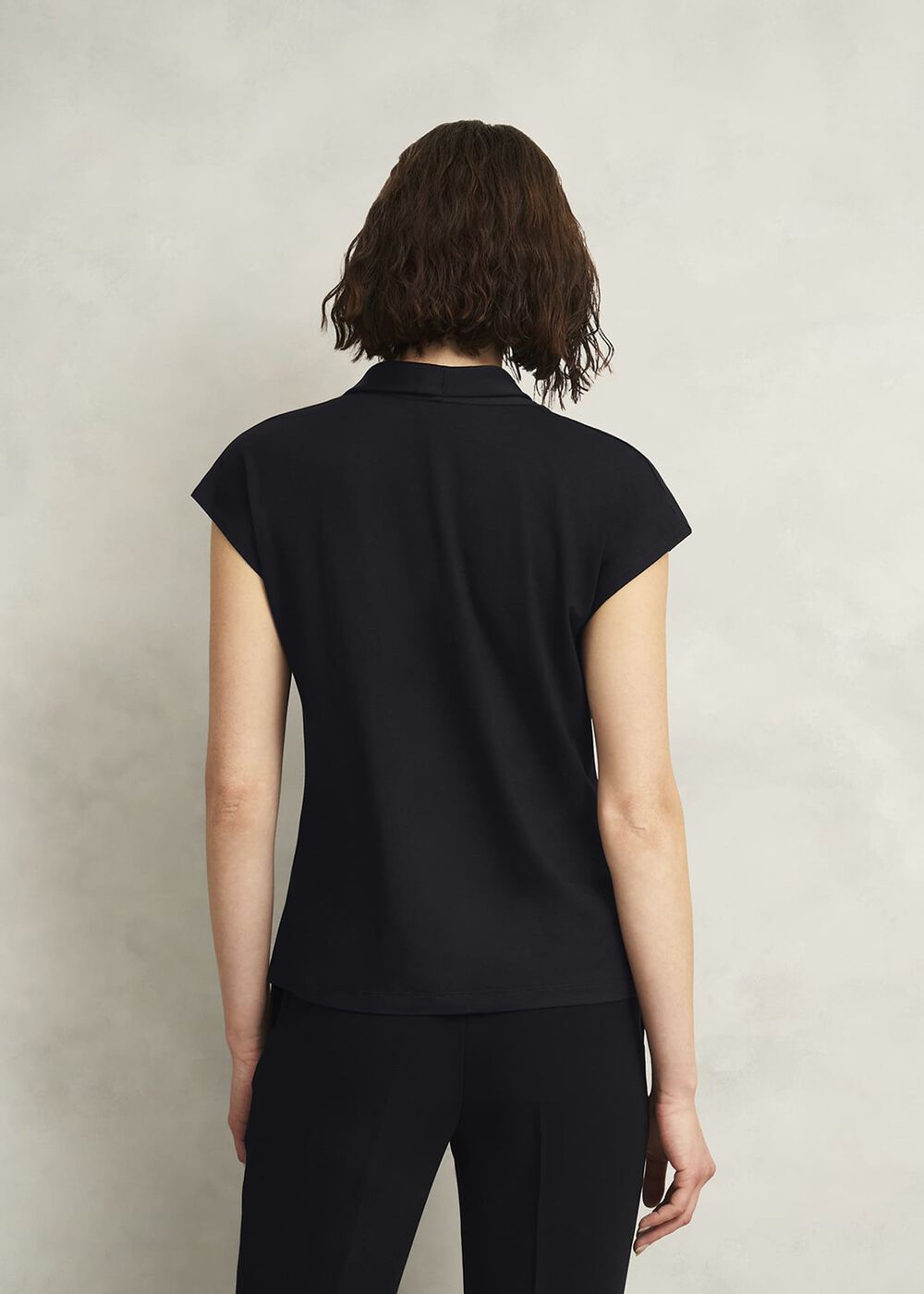 Miranda Cowl Top, Black, hi-res