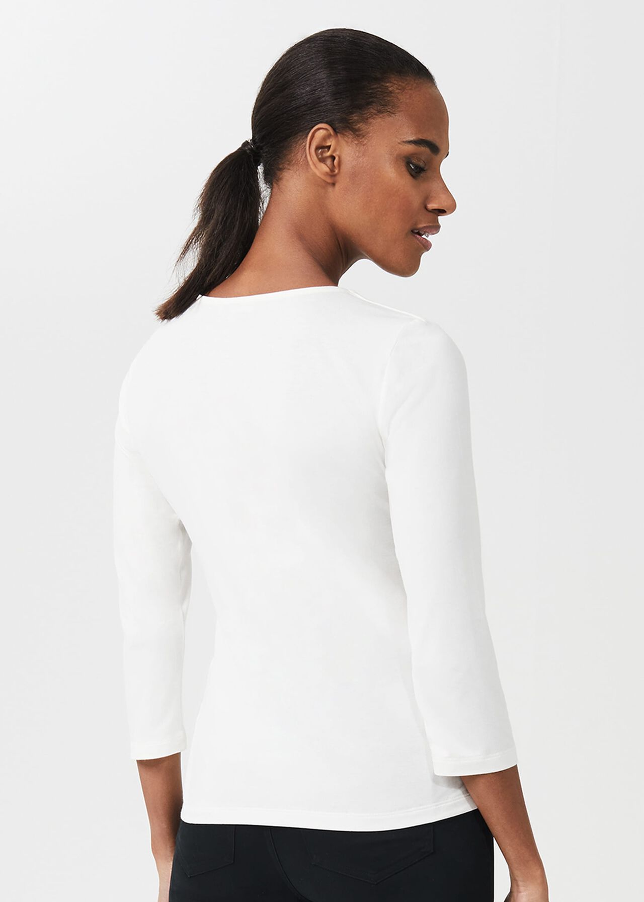 Daisy Double Fronted Top, Ivory, hi-res