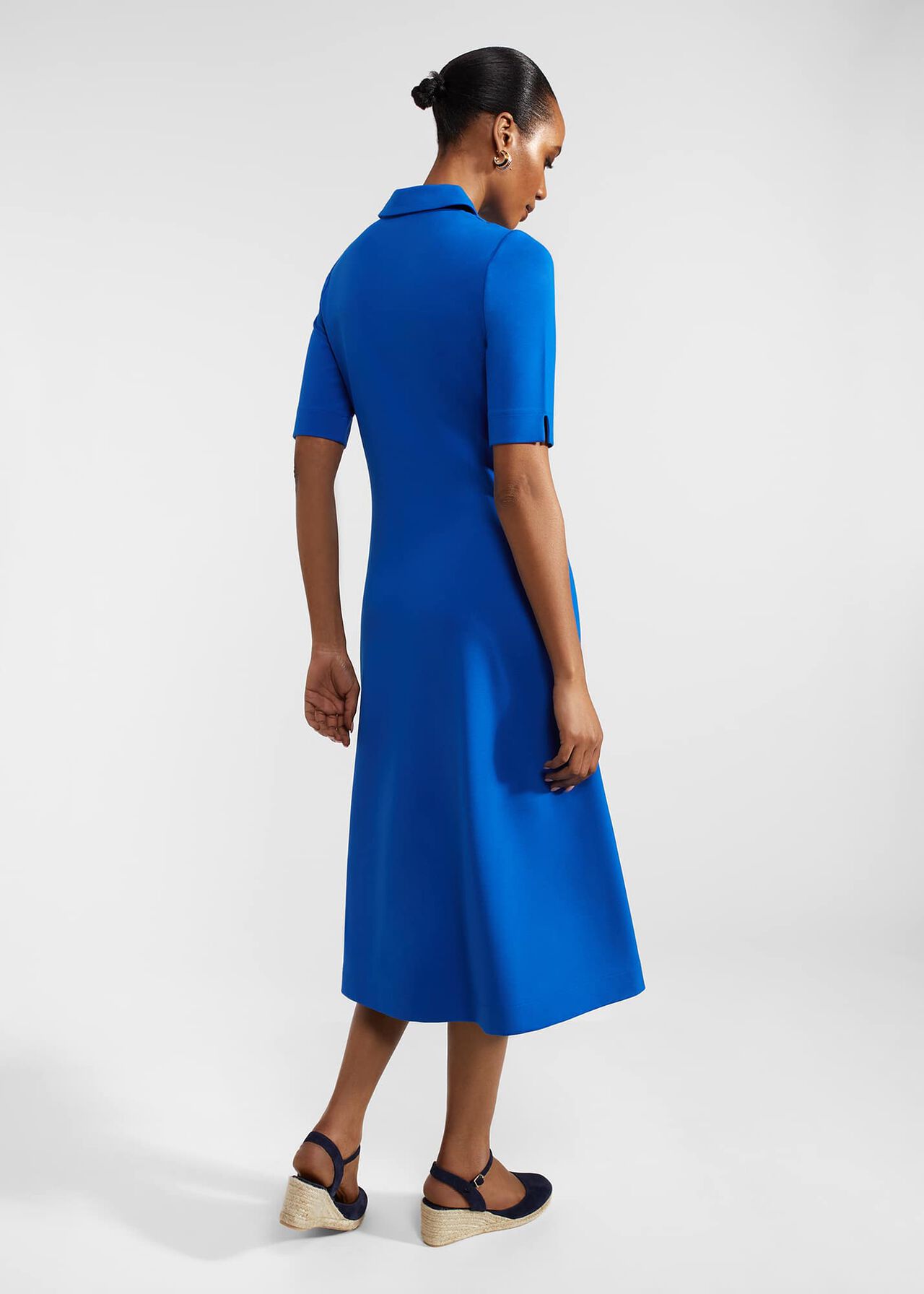 Paisley Ponte Dress, Atlantic Blue, hi-res