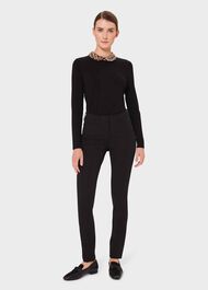 Sasha Animal Collar Top, Black, hi-res