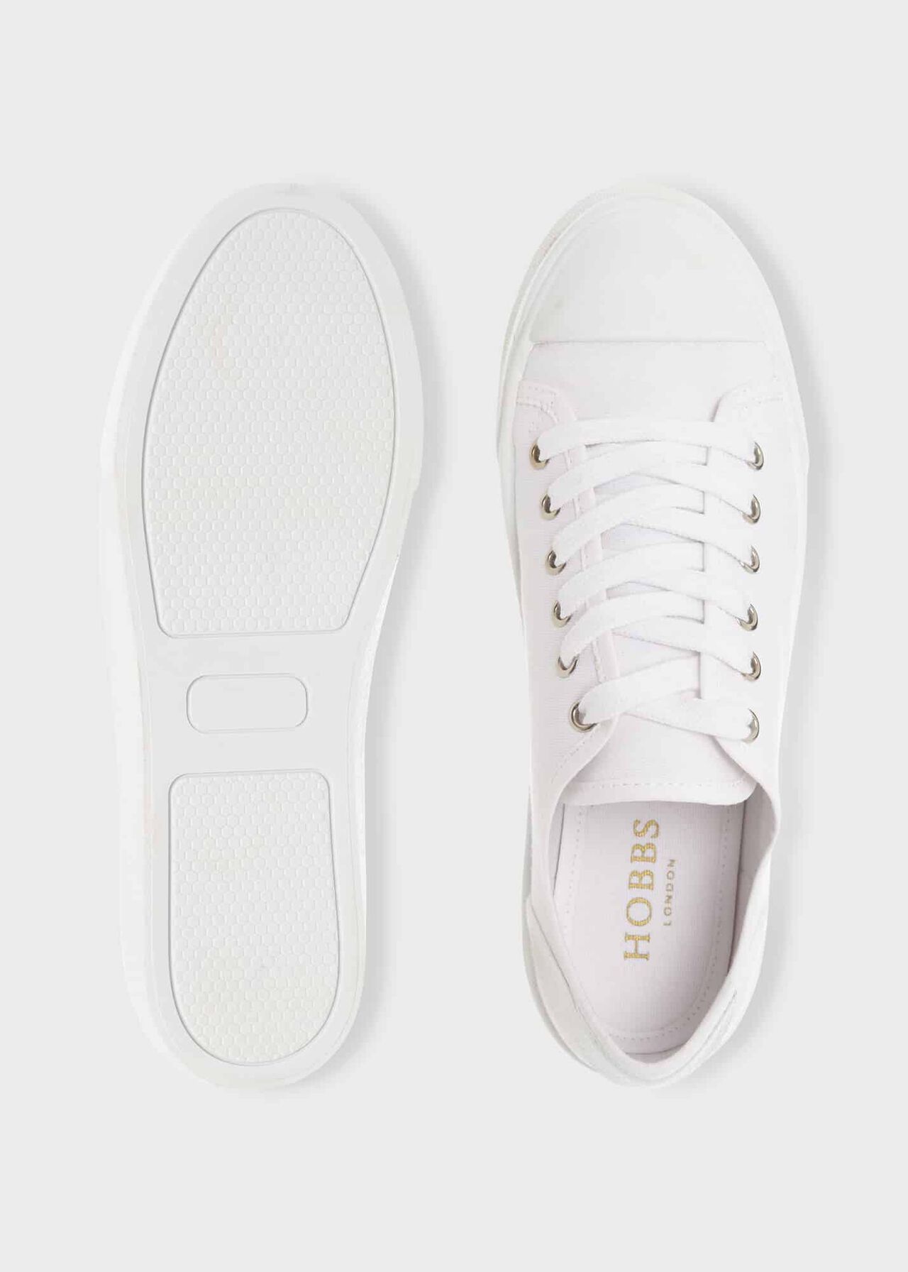 Bess Canvas Sneakers, White, hi-res