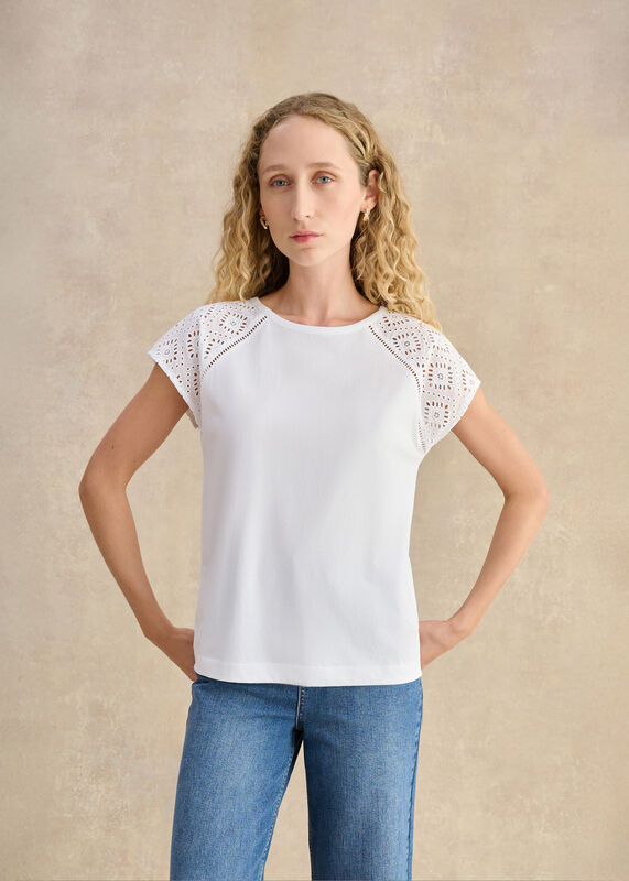 Ivana Cotton Broderie Top
