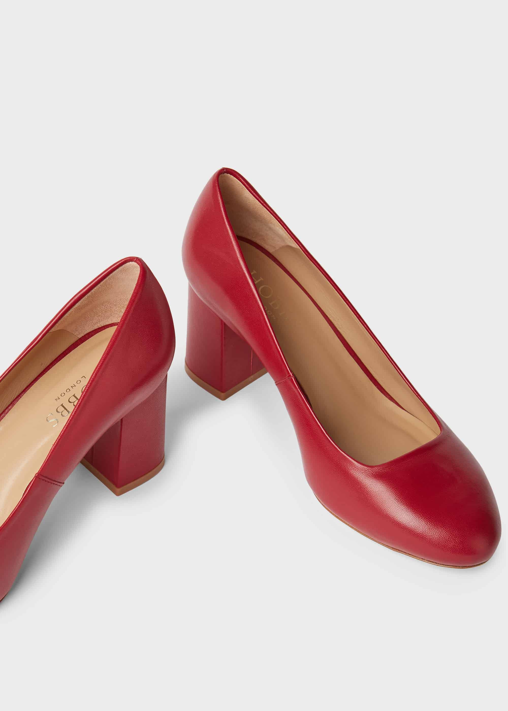 Red block heel new arrivals shoes uk