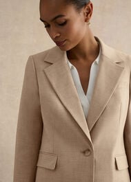 Ashleen Single Breasted Jacket, Neutral, hi-res
