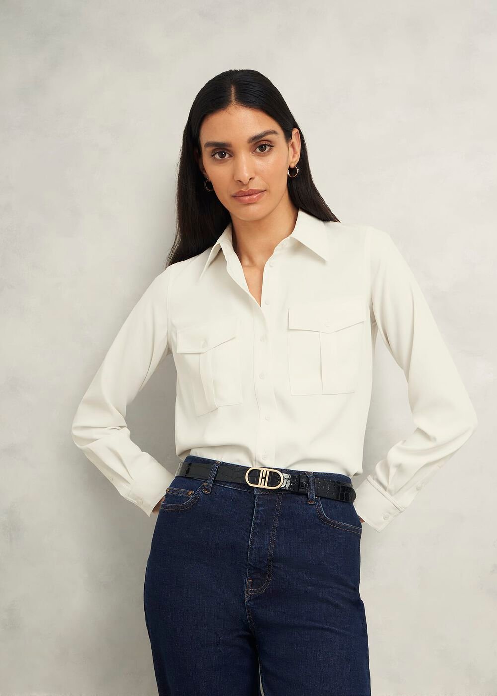 Hutton Shirt, Ivory, hi-res