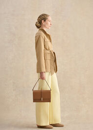 Lola Suede Backless Loafers, Light Tan, hi-res