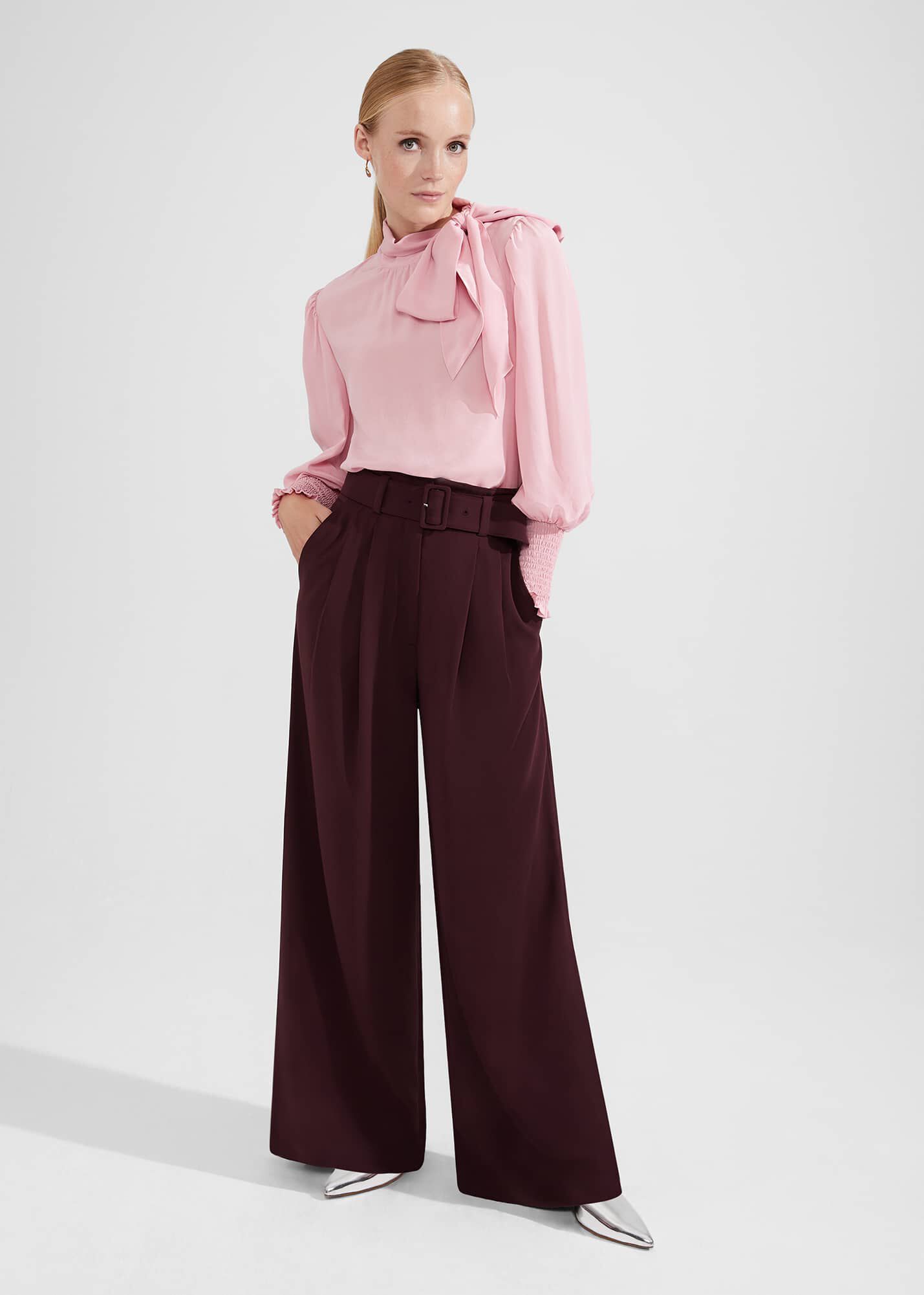 Zara bow trousers sales