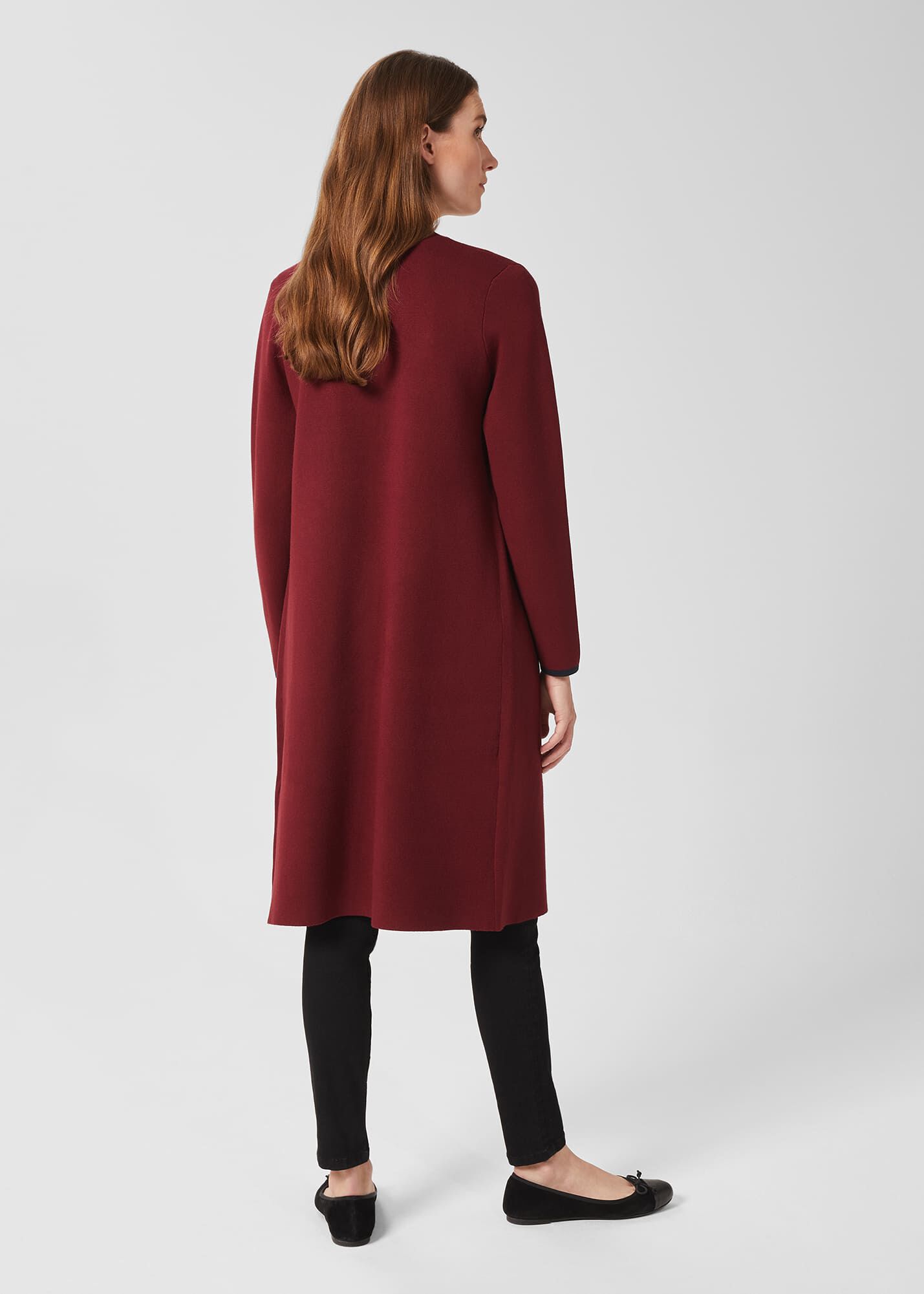 Burgundy coatigan sale
