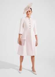 Chara Fit And Flare Coat, Pale Pink, hi-res