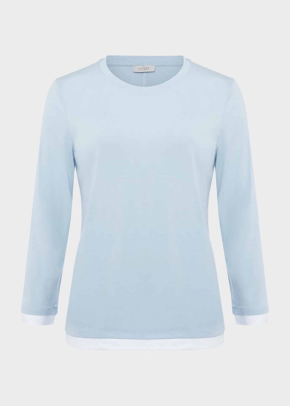 Amelie Cotton Top, Dusky Blue, hi-res