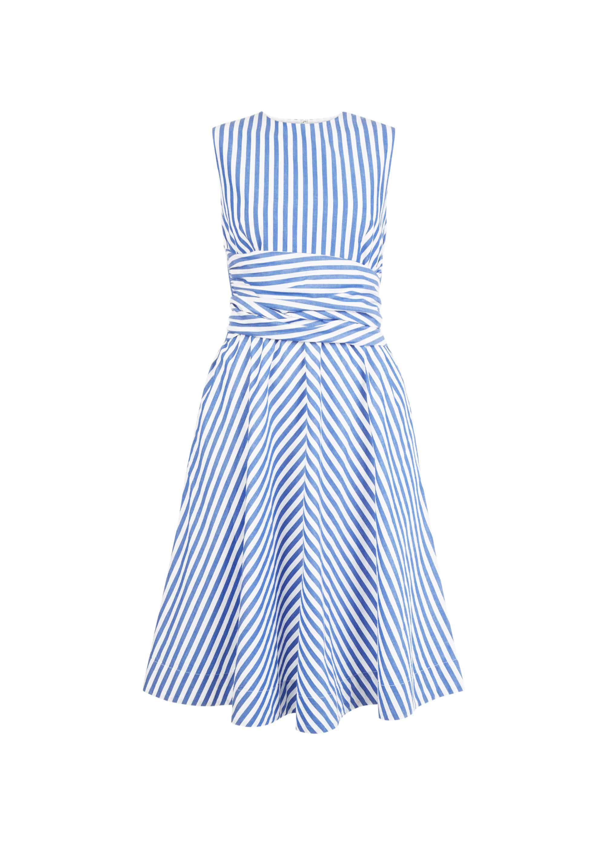 hobbs blue and white dress