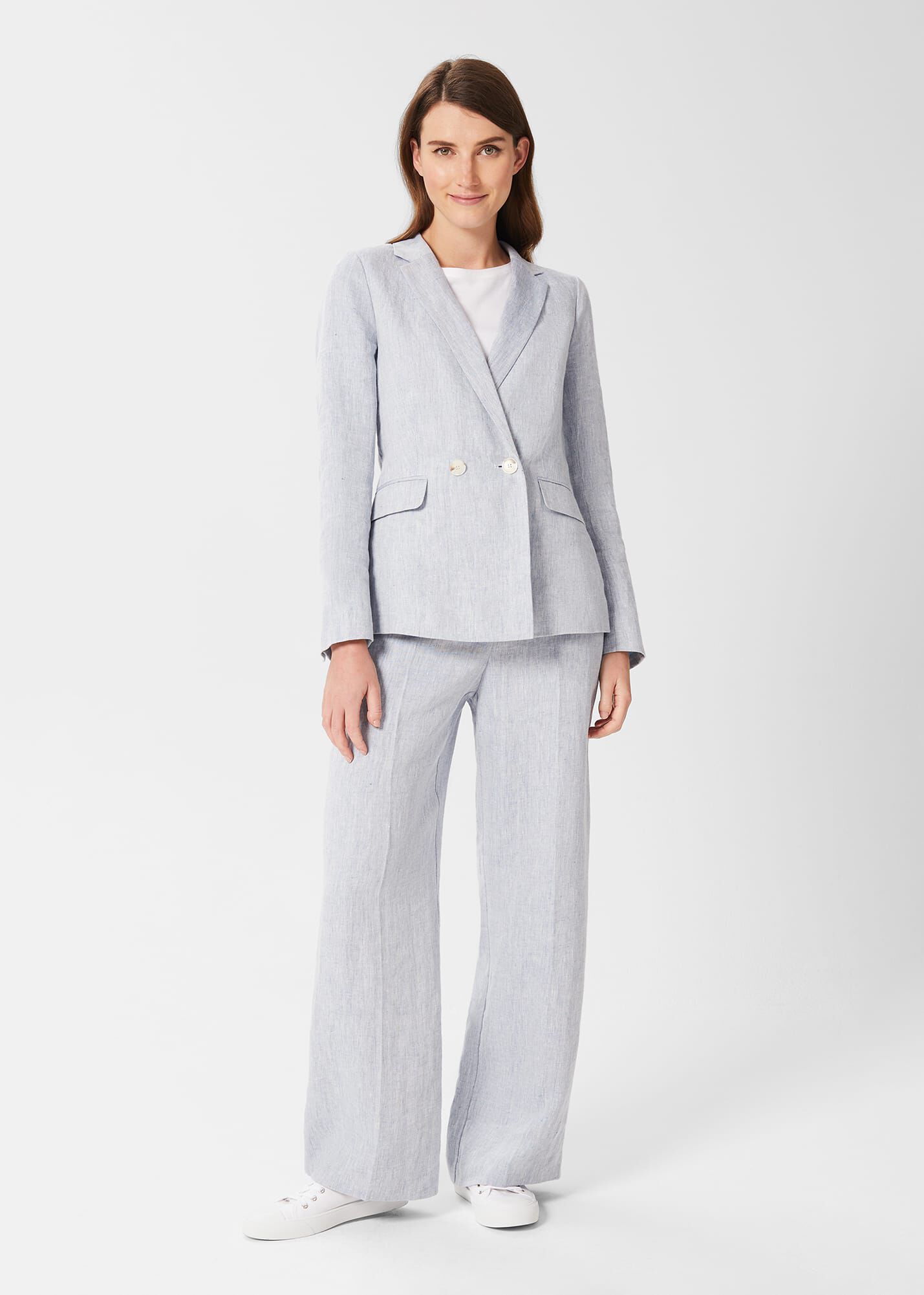 Grey linen jacket womens online