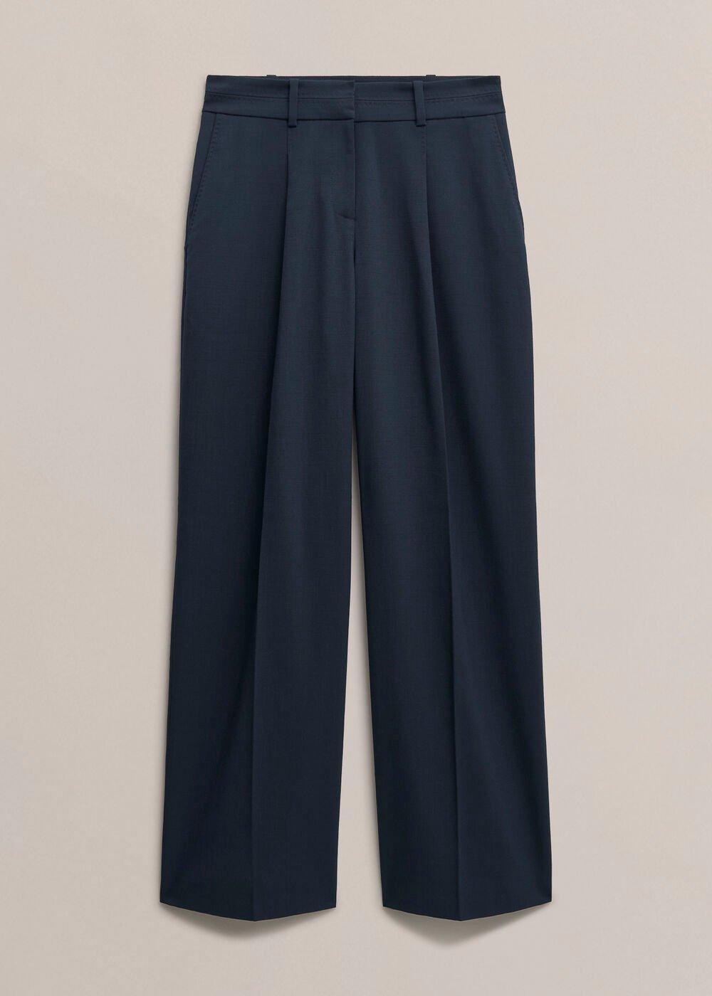 Lauren Wide Trousers, Dark Slate Blue, hi-res