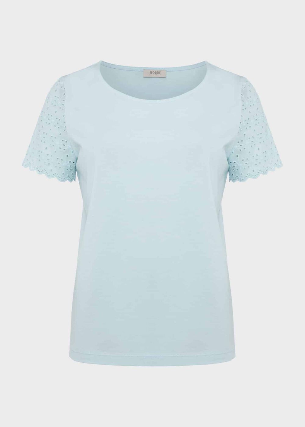 Jessie Broderie Top, Clearwater Blue, hi-res
