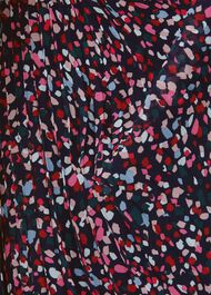 Selena Pleated Dress, Navy Multi, hi-res