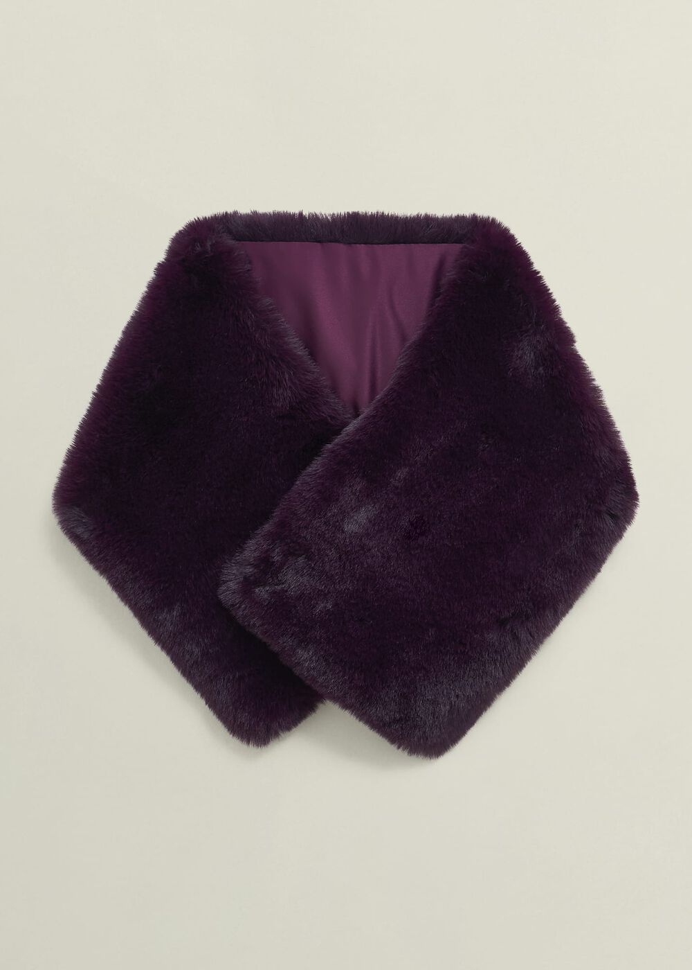 Christie Faux Fur Scarf, Malbec Purple, hi-res