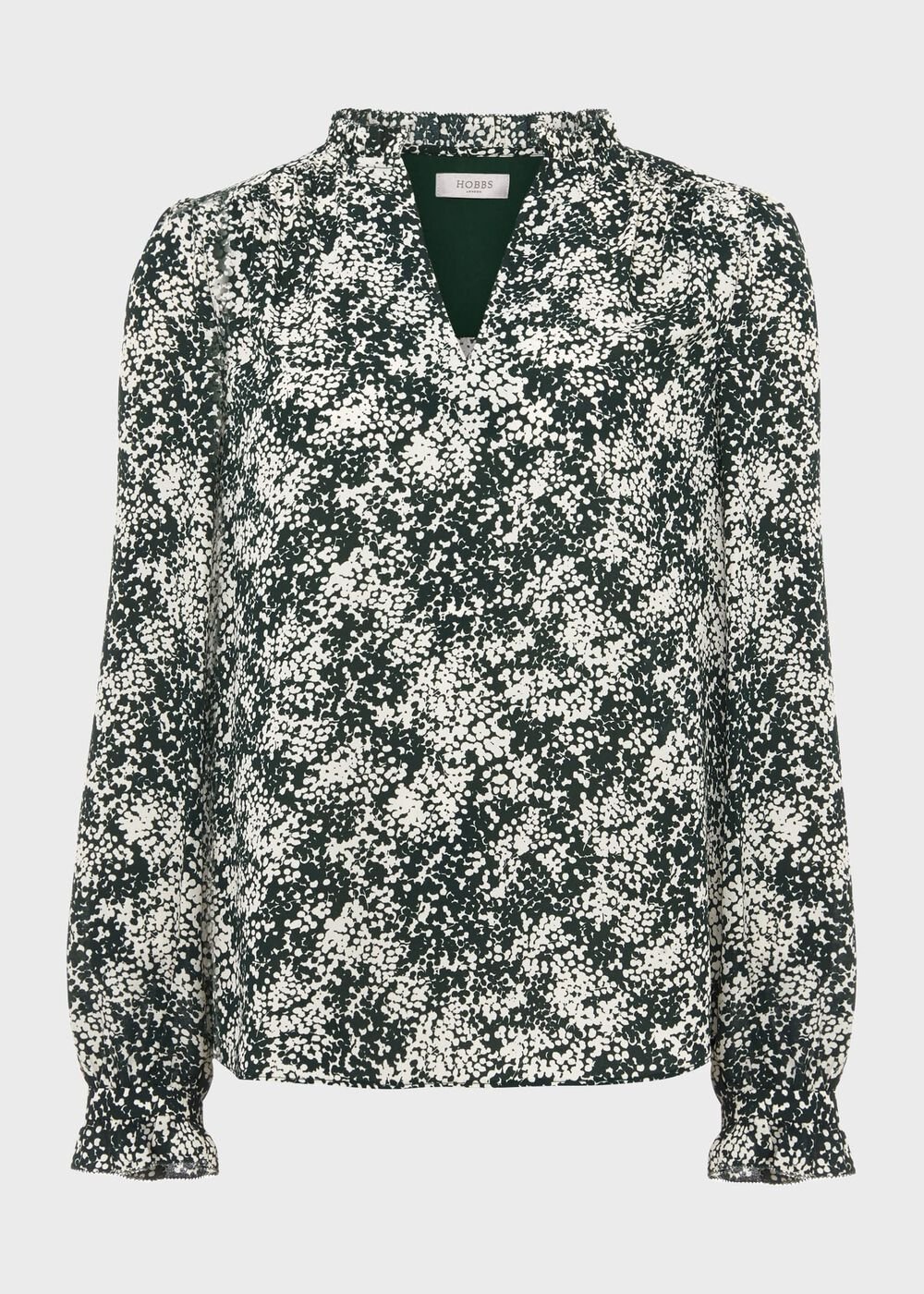 Delany Blouse, Green Ivory, hi-res