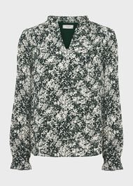 Delany Blouse, Green Ivory, hi-res