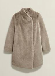 Tarini Faux Fur Coat, Mink, hi-res