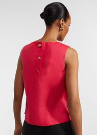 Malindi Linen Top, Rouge Pink, hi-res