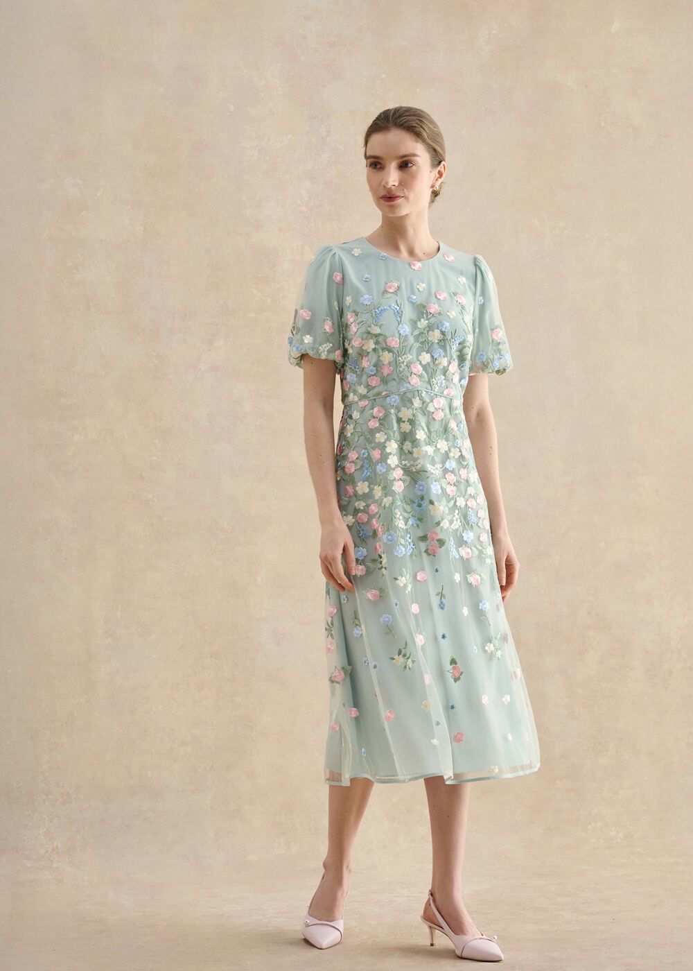 Petite Audra Embroidered Dress