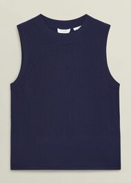 Yasmin Knitted Tank Top, True Navy, hi-res