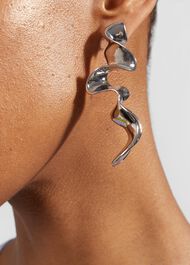 Nita Earrings, Silver, hi-res