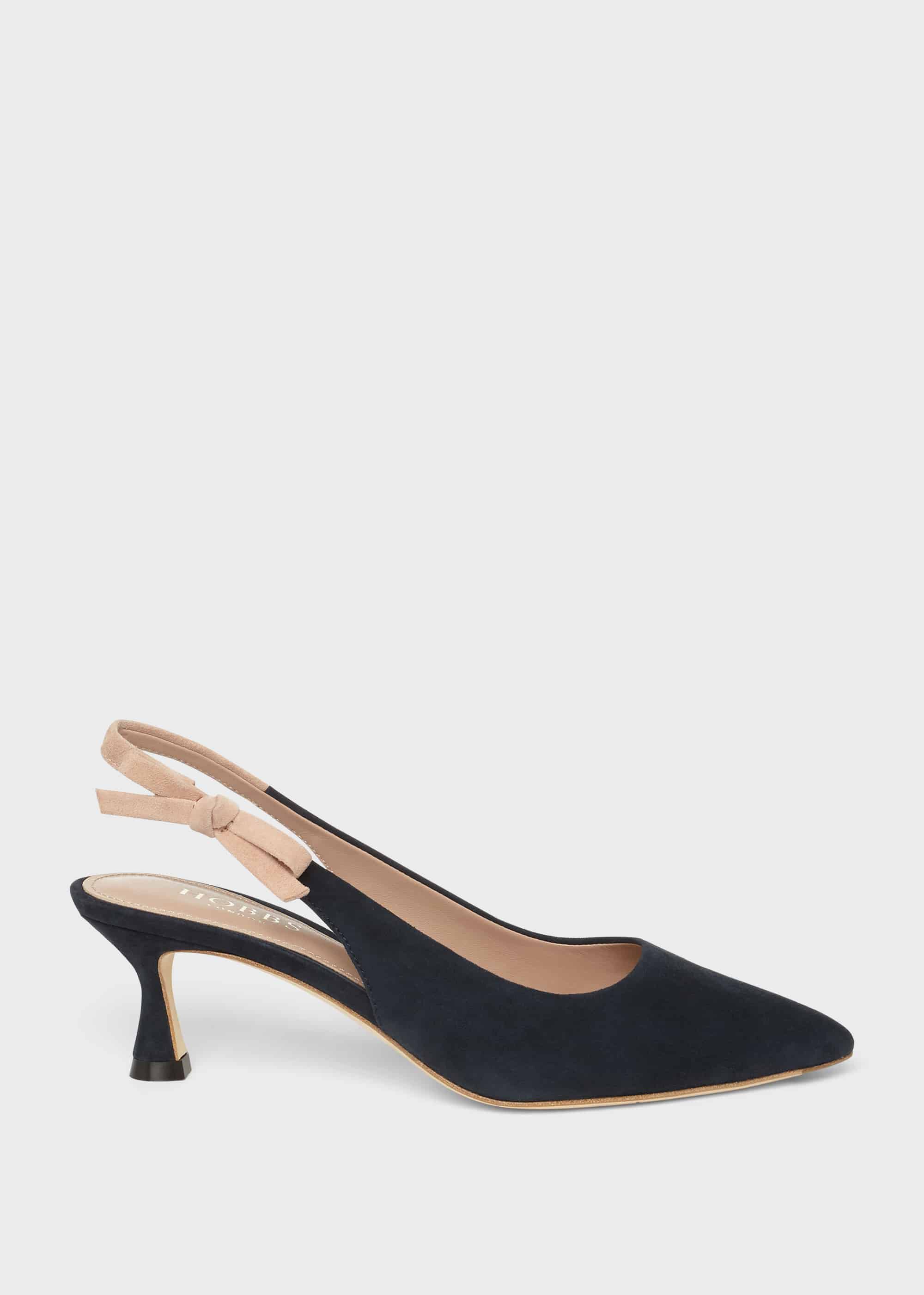 navy slingback pumps