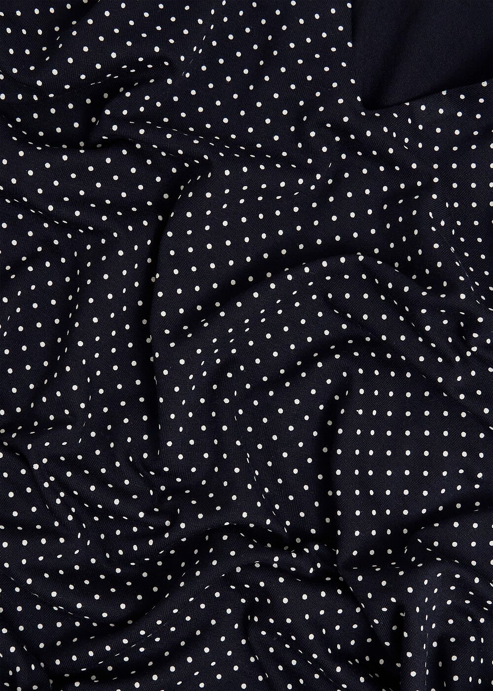 Hannah Printed Polka Dot V Neck Top, Navy Ivory, hi-res