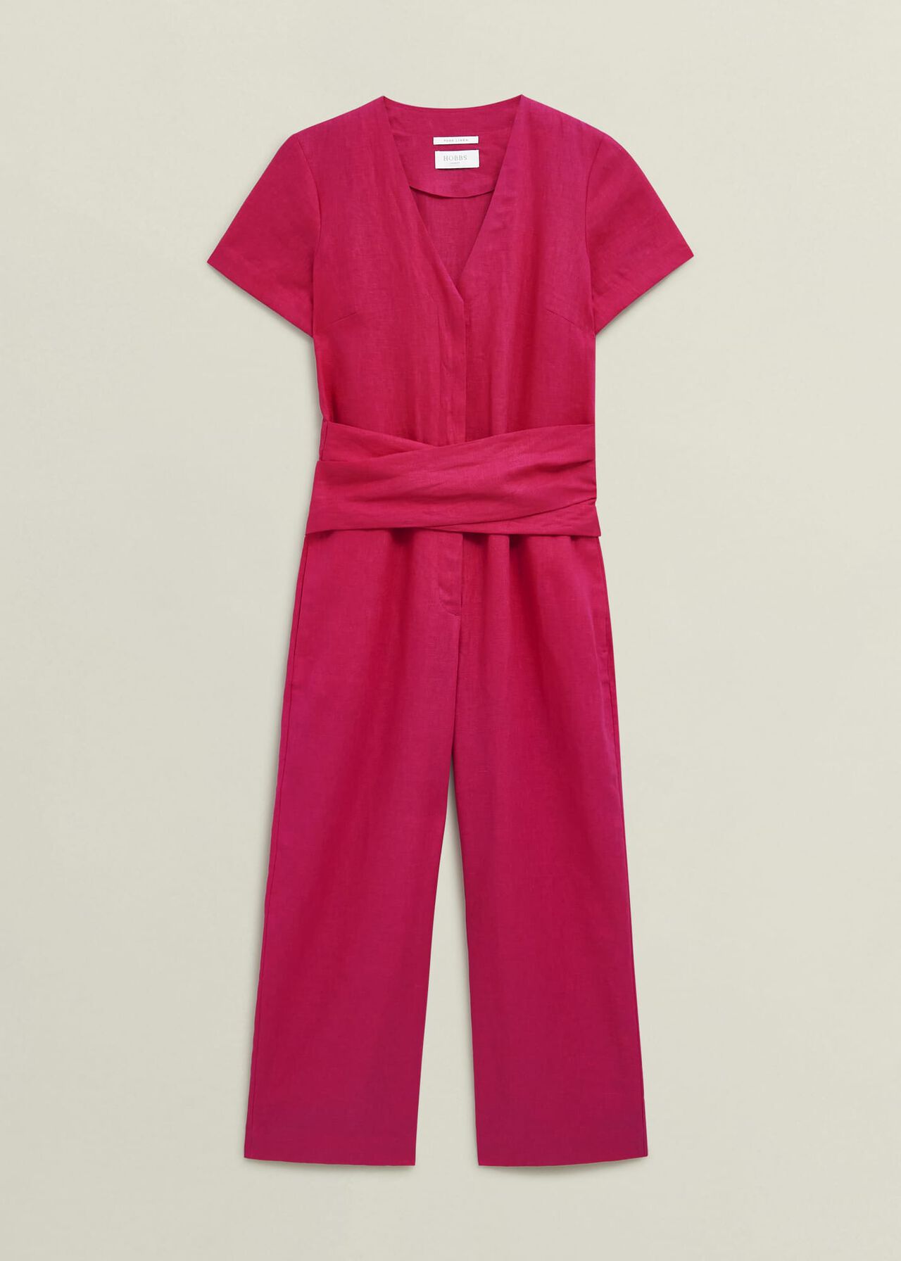 Petite Aliya Linen Jumpsuit, Zinnia Pink, hi-res