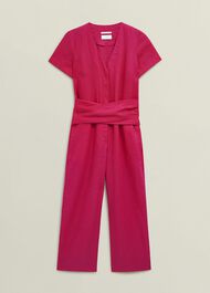 Petite Aliya Linen Jumpsuit, Zinnia Pink, hi-res
